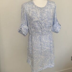 RED Saks Fitch Avenue button down shirt dress